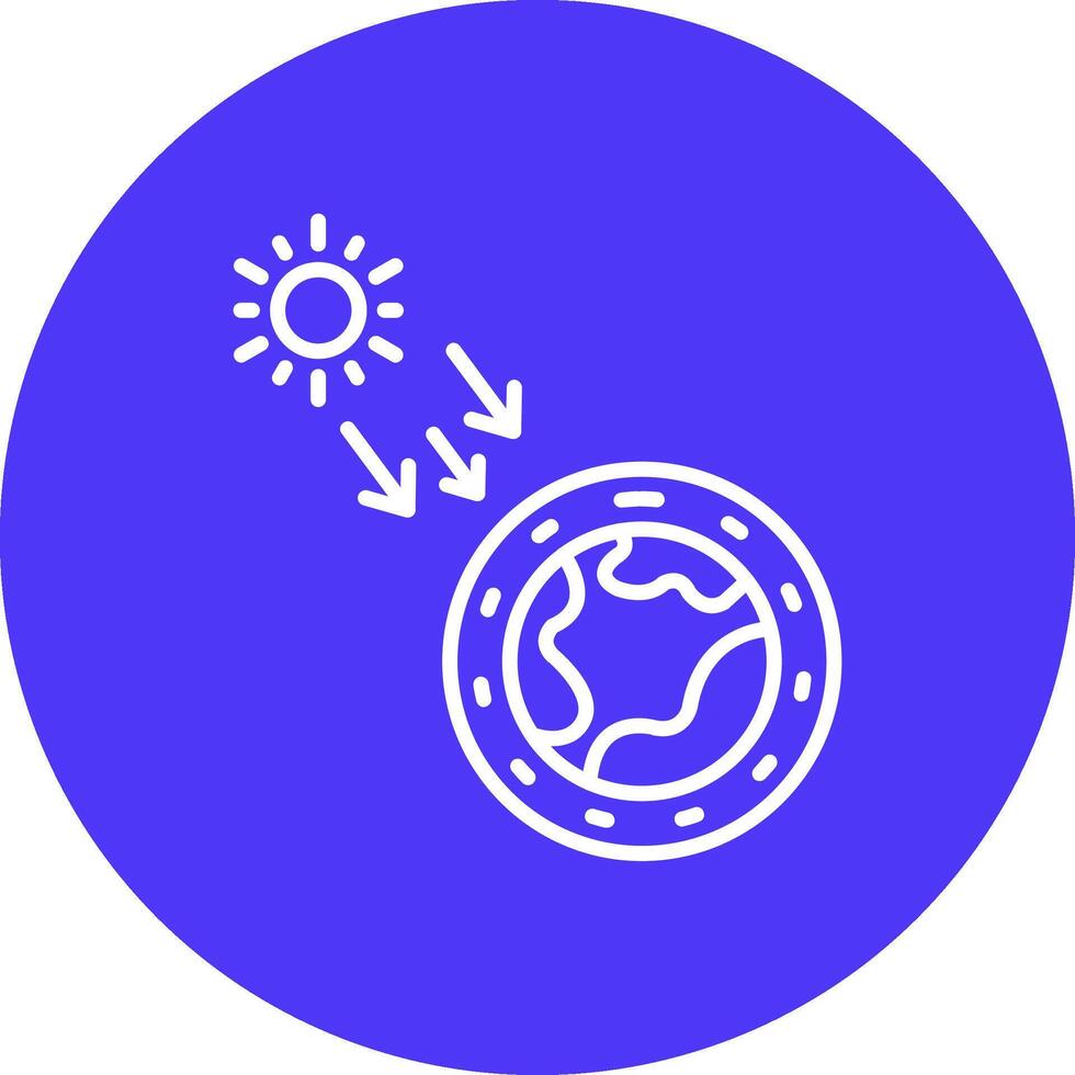 Ozone Layer Thin Line Design vector