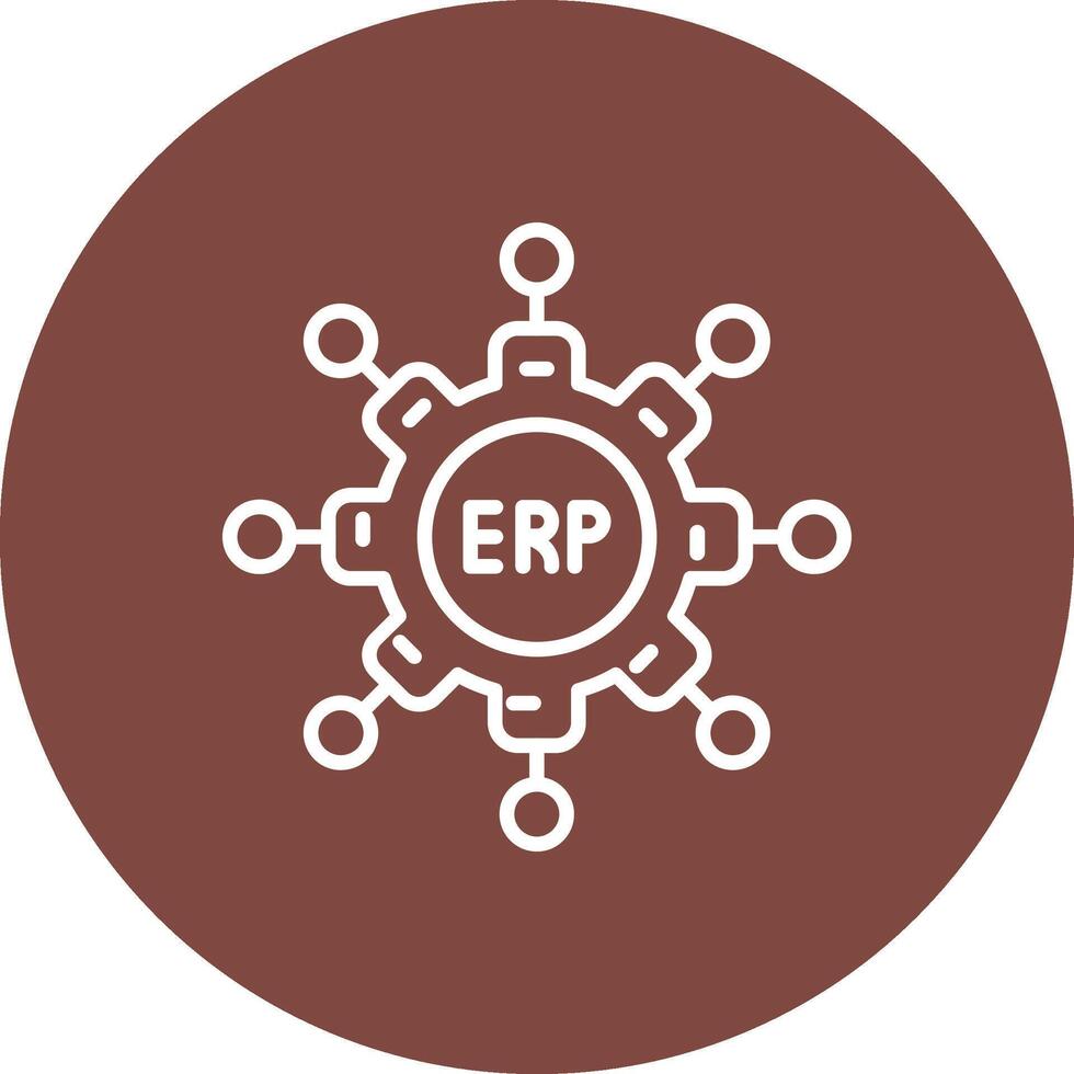 Erp Modern Tech Icon vector
