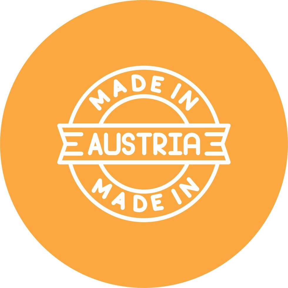 Made In Austria Interactive Display Symbol vector