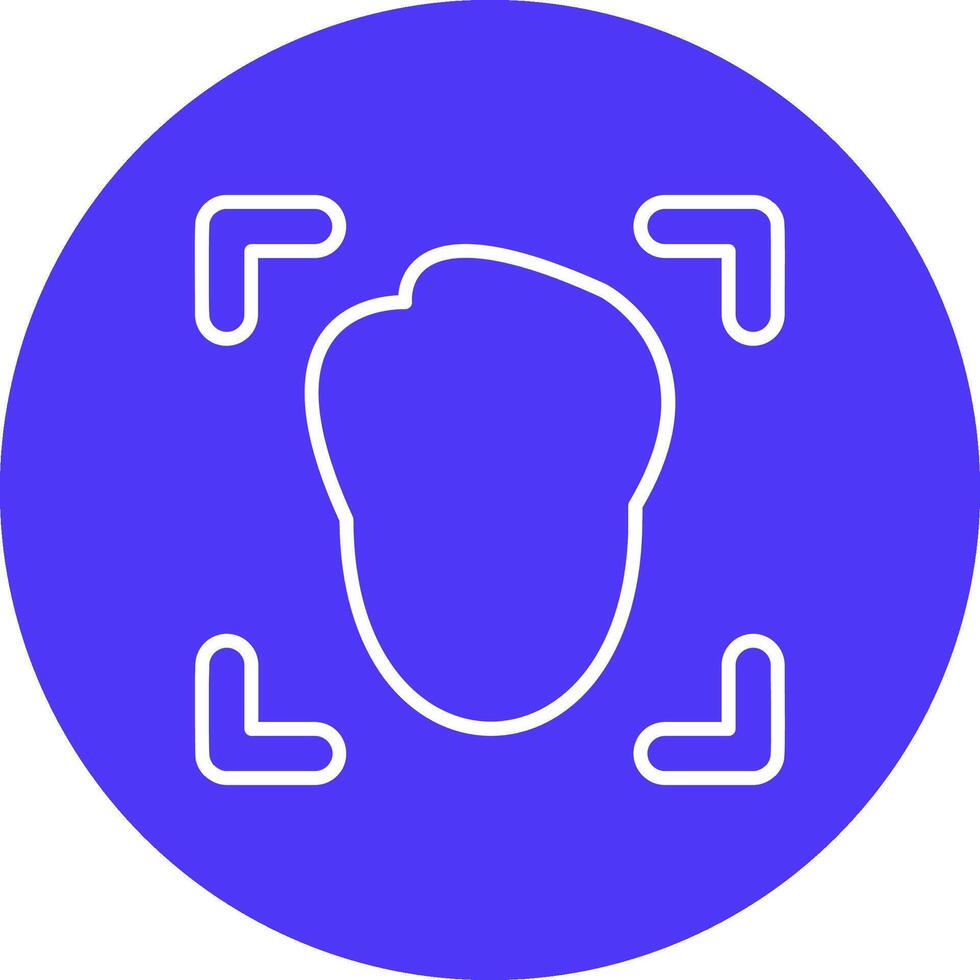Face Scanner Pixel Perfect Design vector