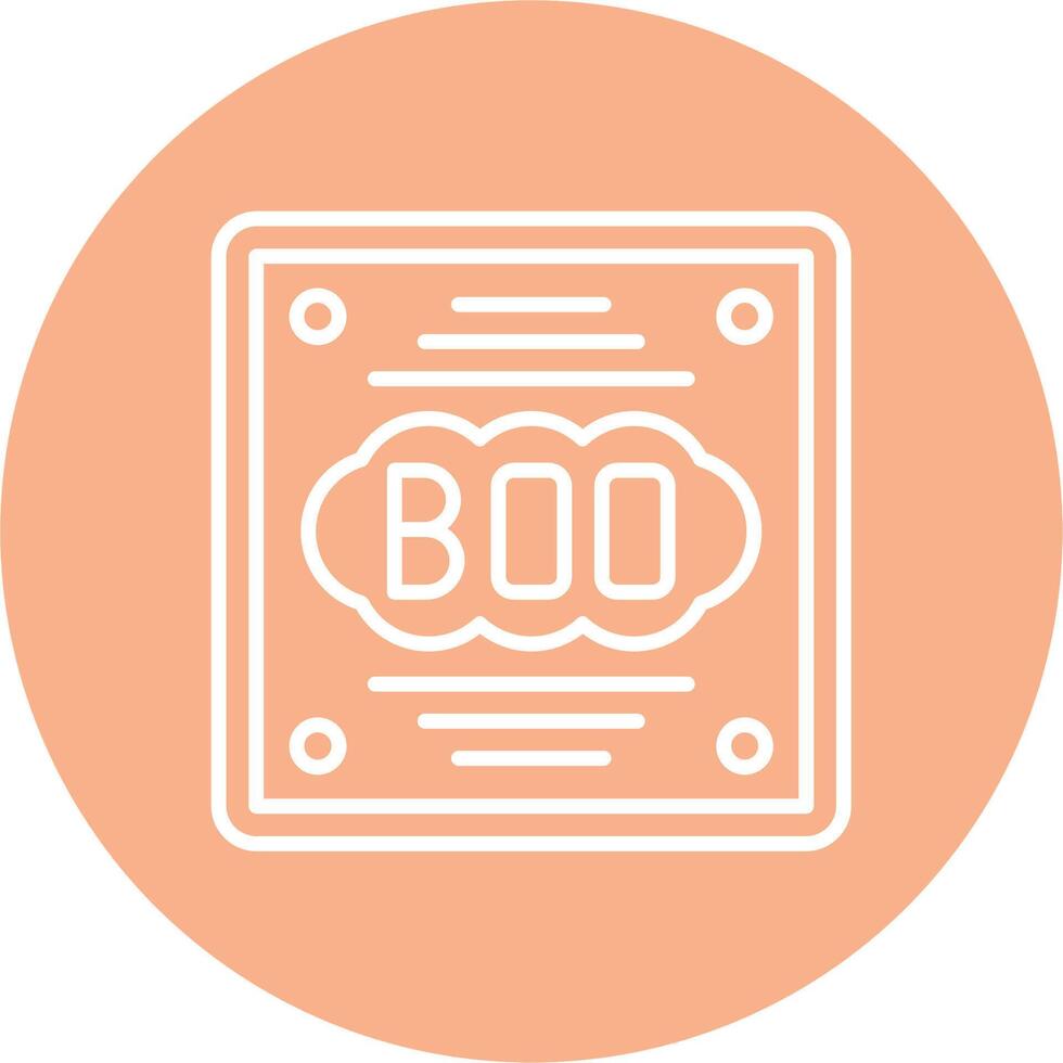 Boo Simple Line Sketch vector
