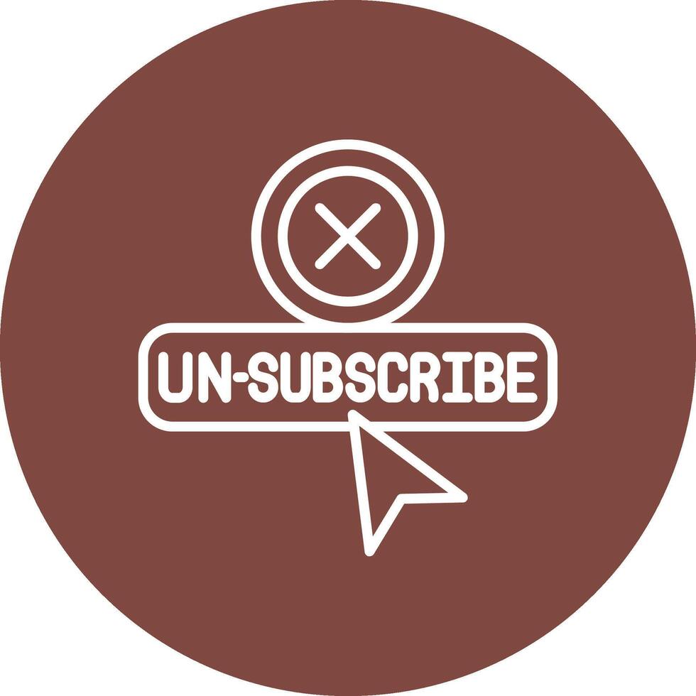 Unsubscribe Mono Icon Symbol vector