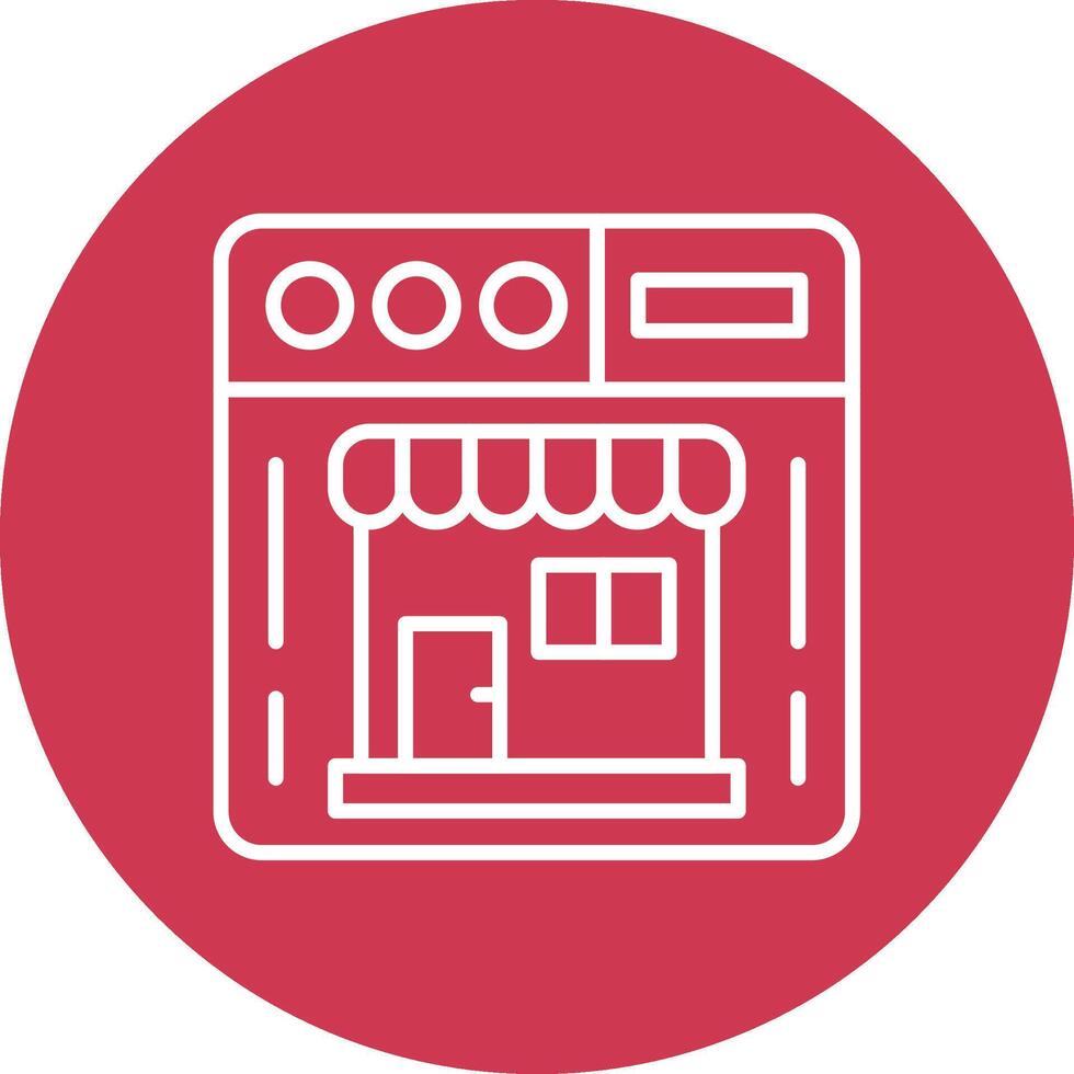 Online Shop Frame Icon vector
