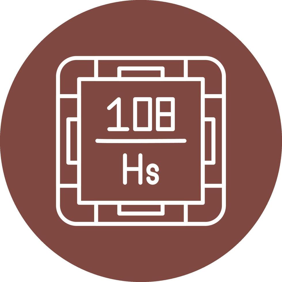 Hassium Conceptual Line Work vector