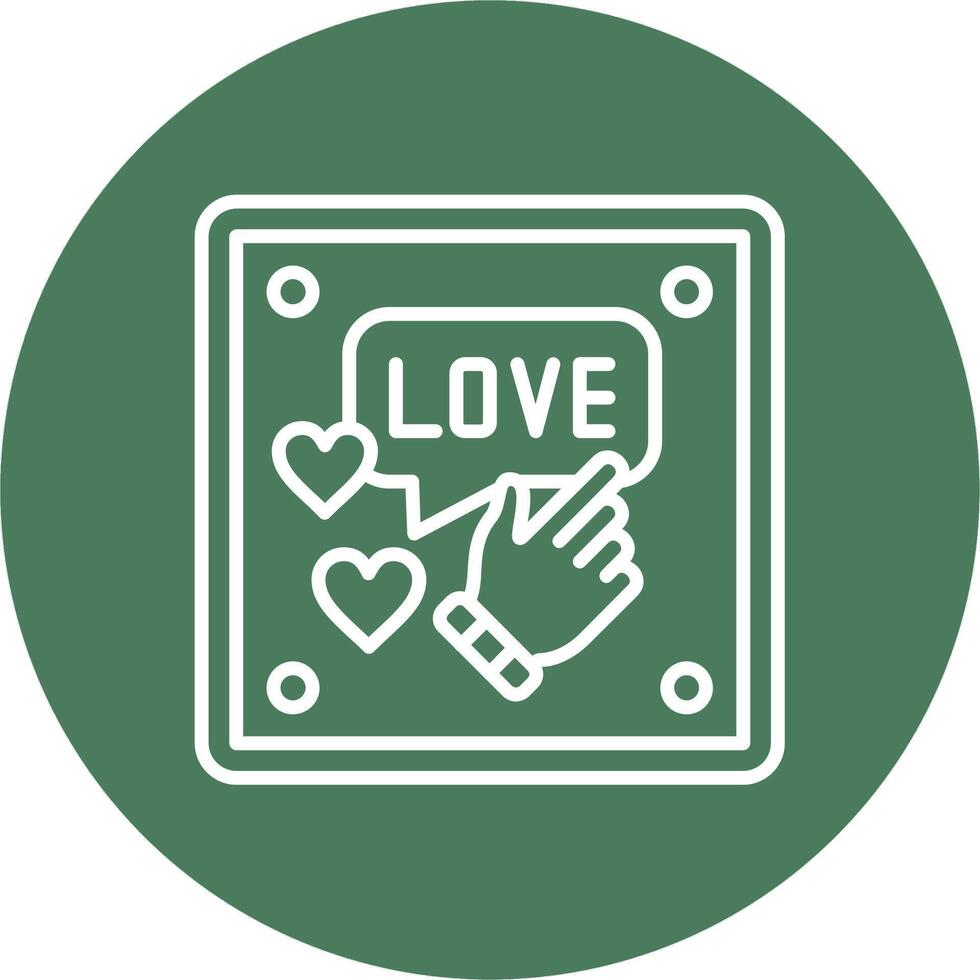 Love Solid Fill Design vector