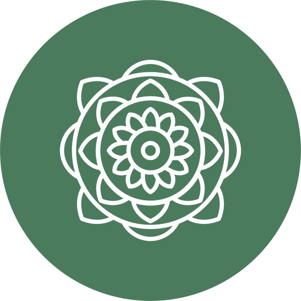 Mandala Line Style Symbol vector