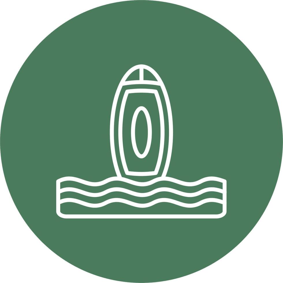 Surfboard Detailed Line Sketch vector
