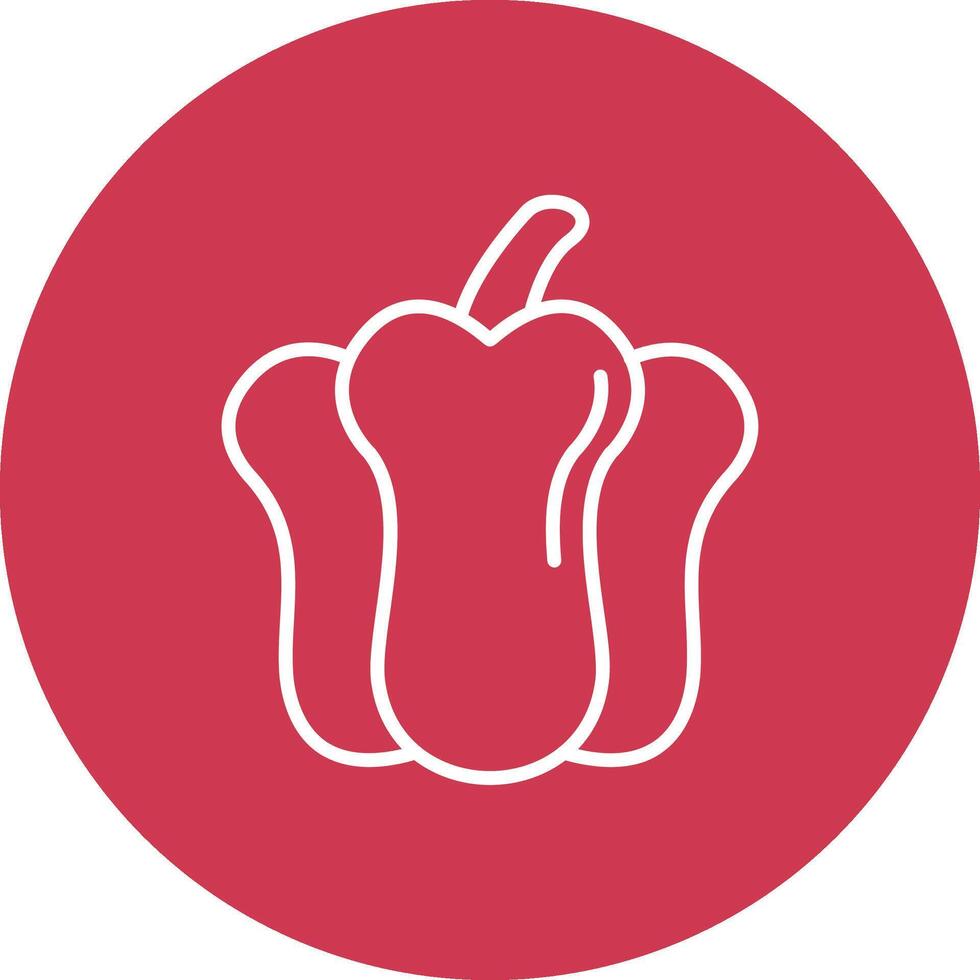 Bell Pepper Outlined App Visual vector
