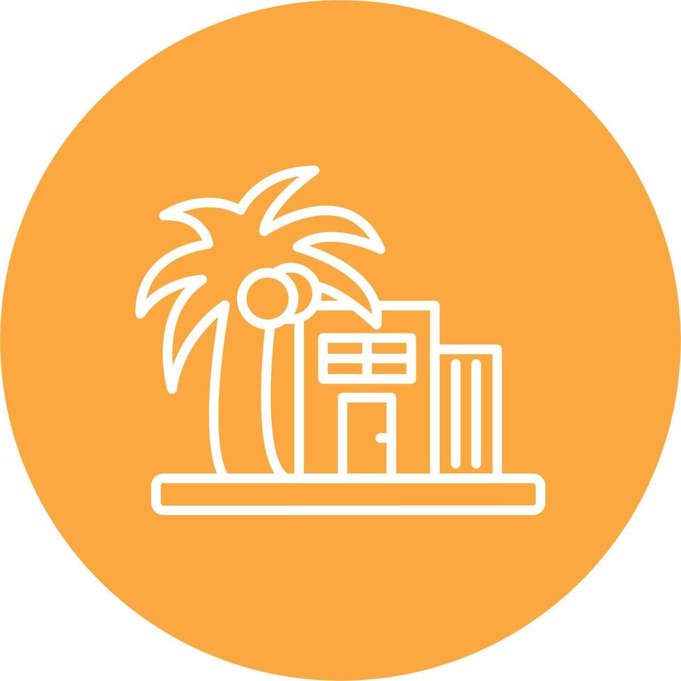 Resort Lined Visual Concept vector