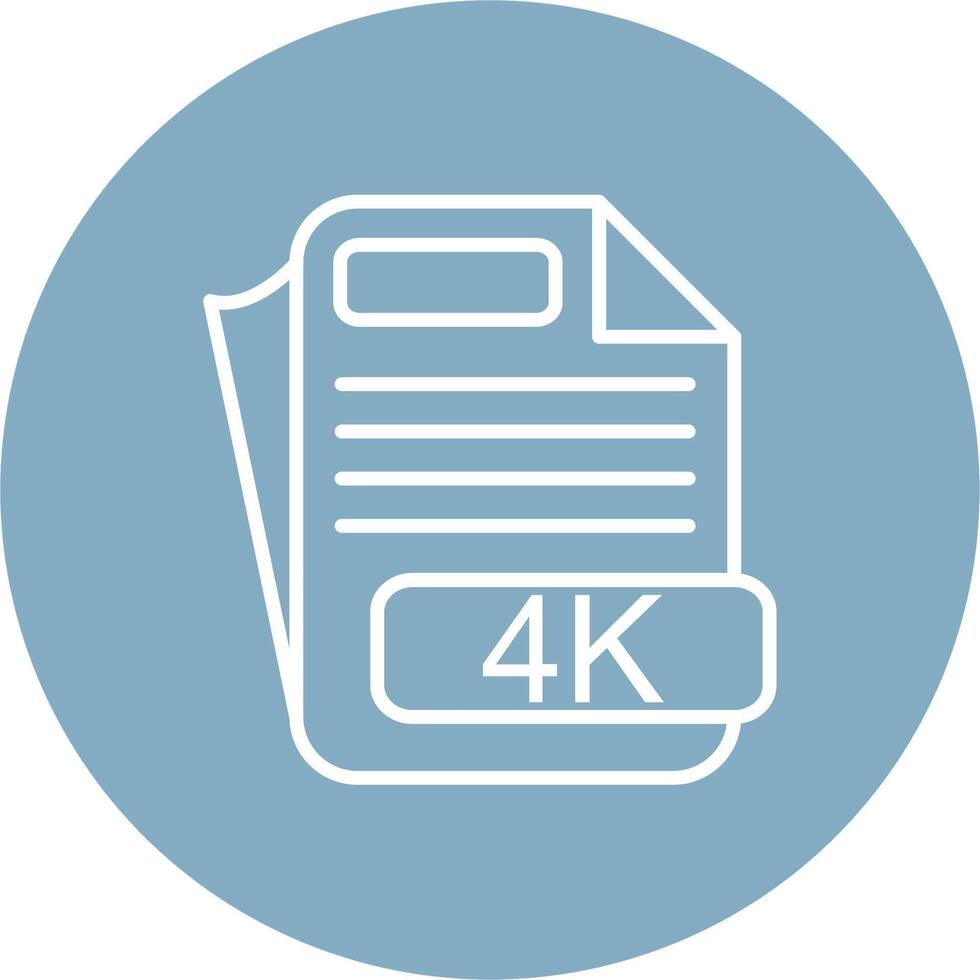 4K File Format Tech Style Illustration vector