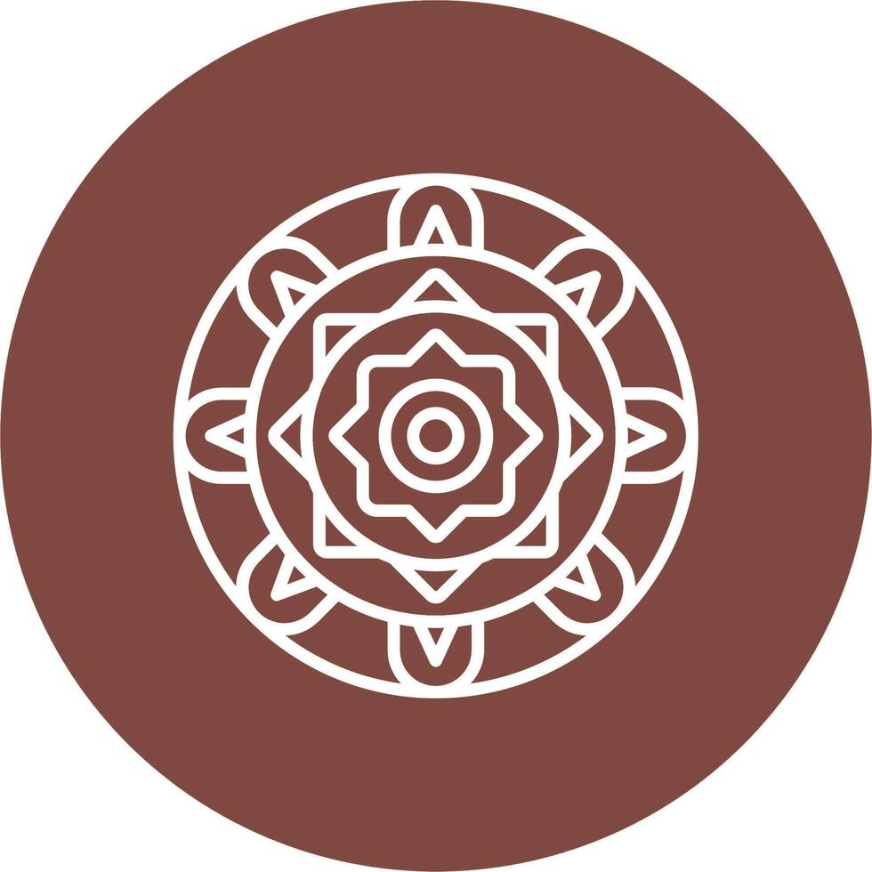 Mandala Frame Icon vector
