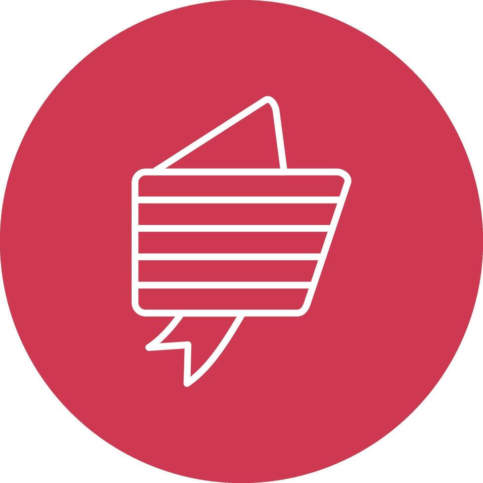 Folded Ribbon Mobile App Graphic vector