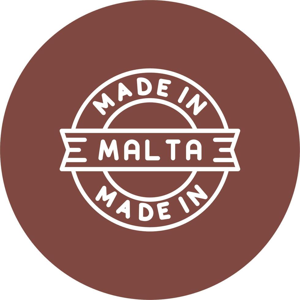 Made In Malta Pixel Perfect Design vector