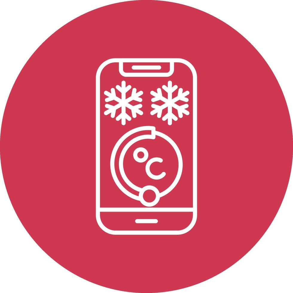 Ambient Temperature Sensor Bold Web Icon vector