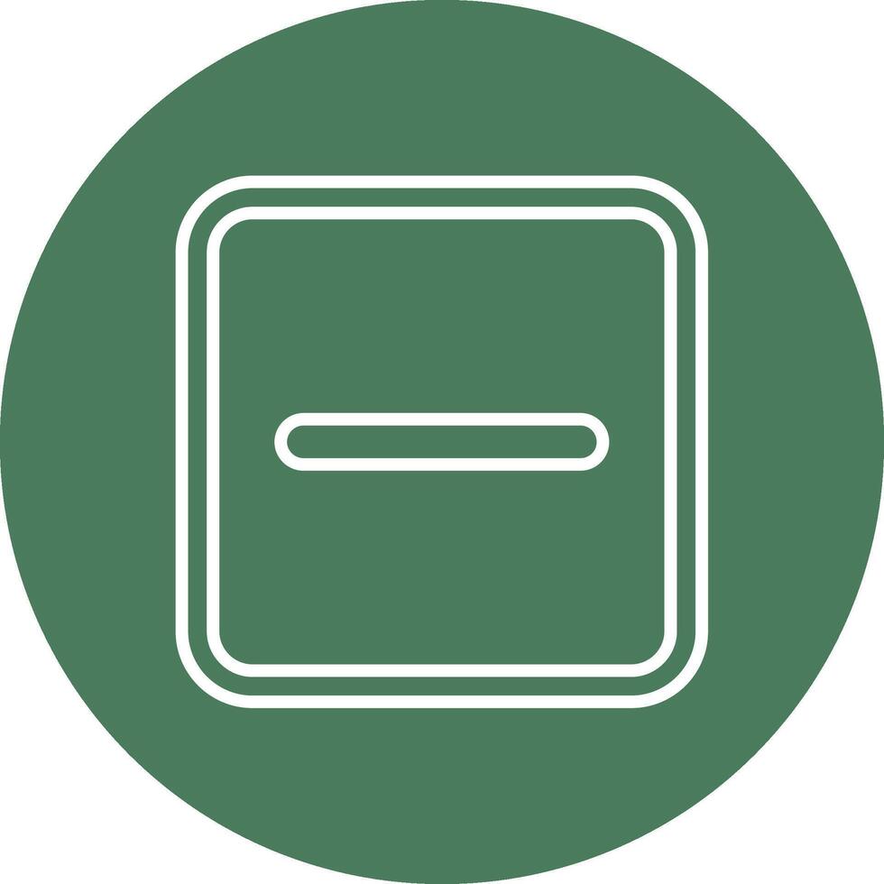 Minus Sharp Edge Symbol vector