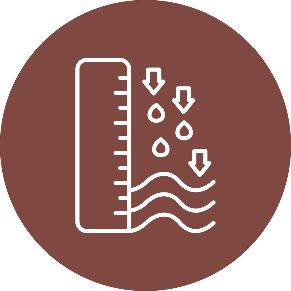 Water Level Line Style Symbol vector