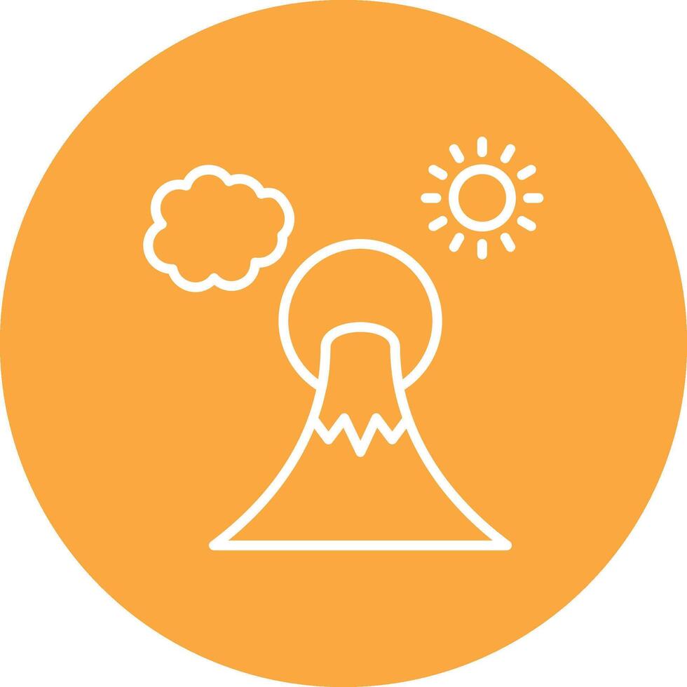 Fuji Flat Line Drawing vector