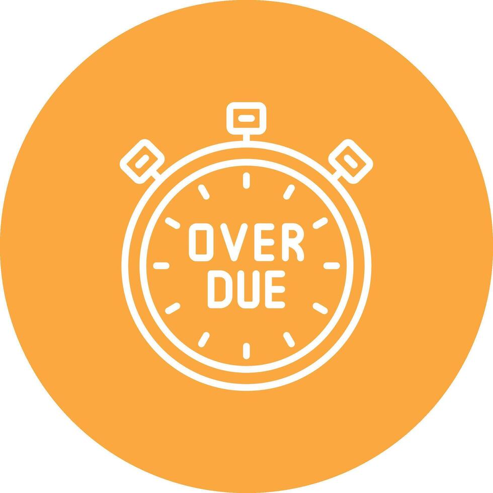 Overdue Simple Line Sketch vector