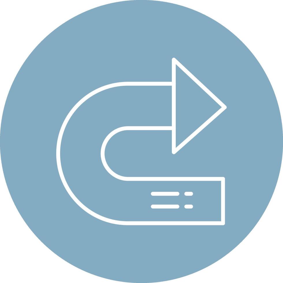 Right Turn Stylized Tech Element vector