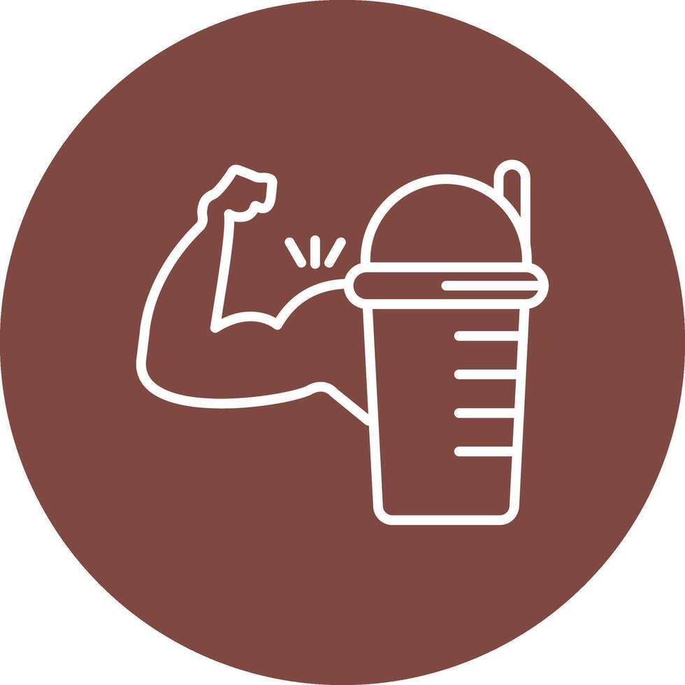 Protein Shake Simple Line Sketch vector