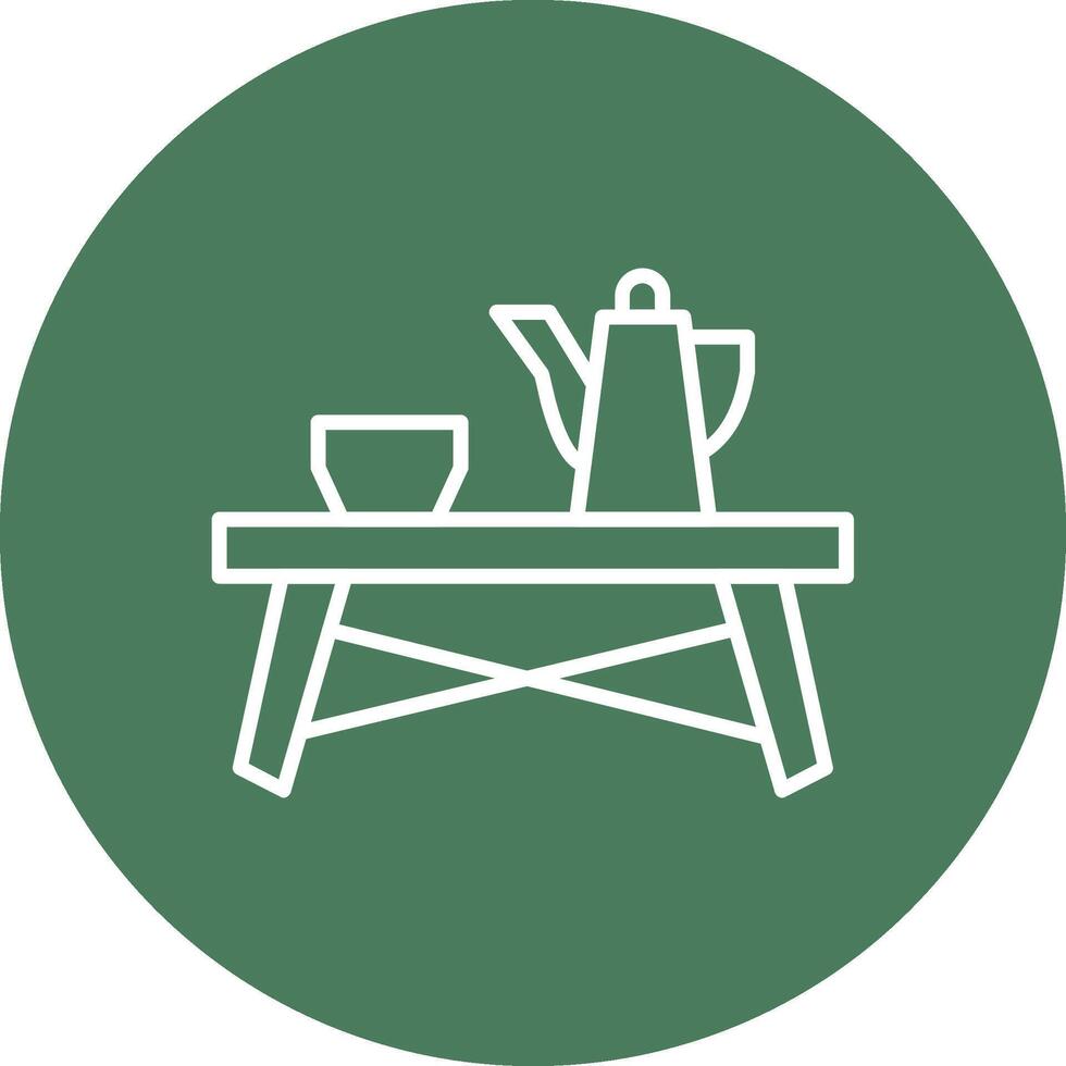 Coffee Table Solid Fill Design vector
