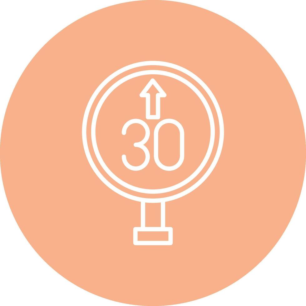 Speed Limit Minimal Touch Graphic vector