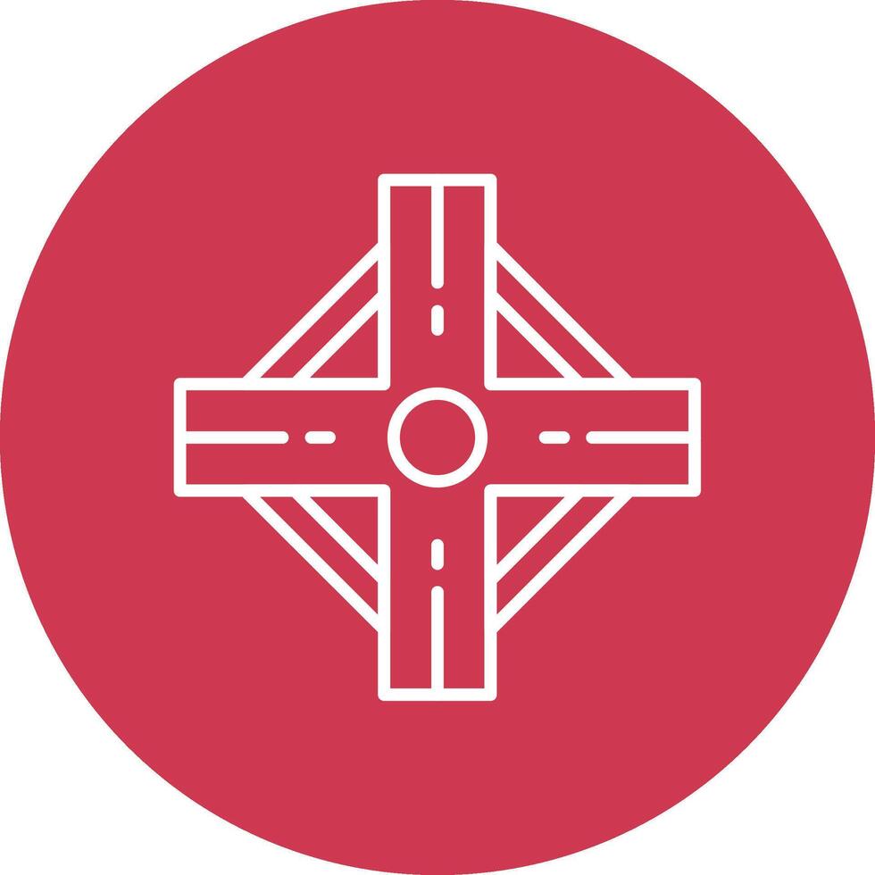 Road Intersection Wireframe Illustration vector