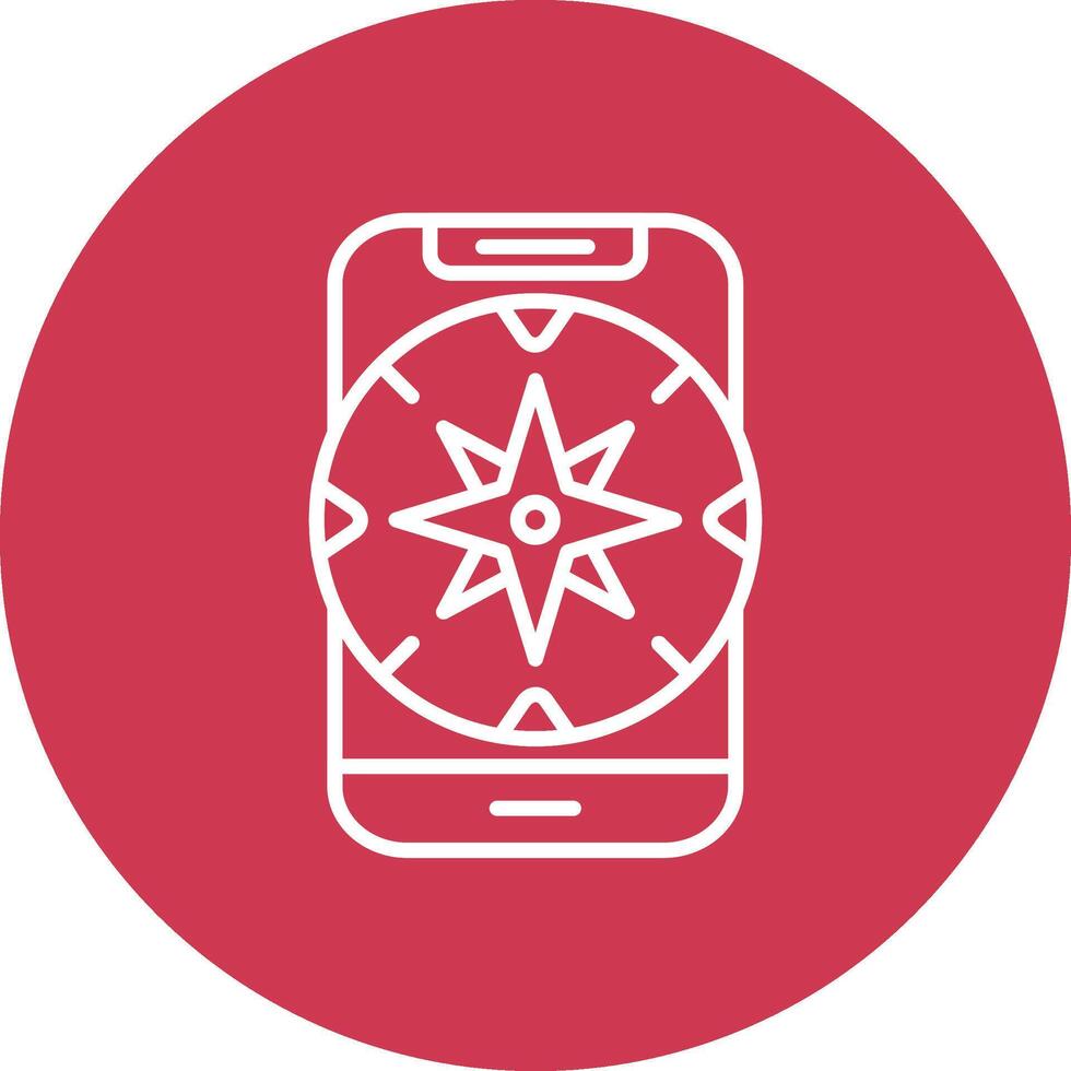 Compass Interactive Icon Badge vector