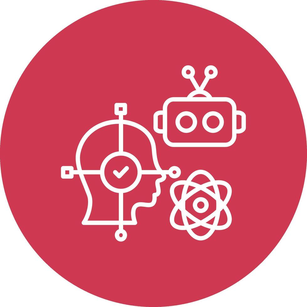 Facial Recognition Solid Fill Design vector