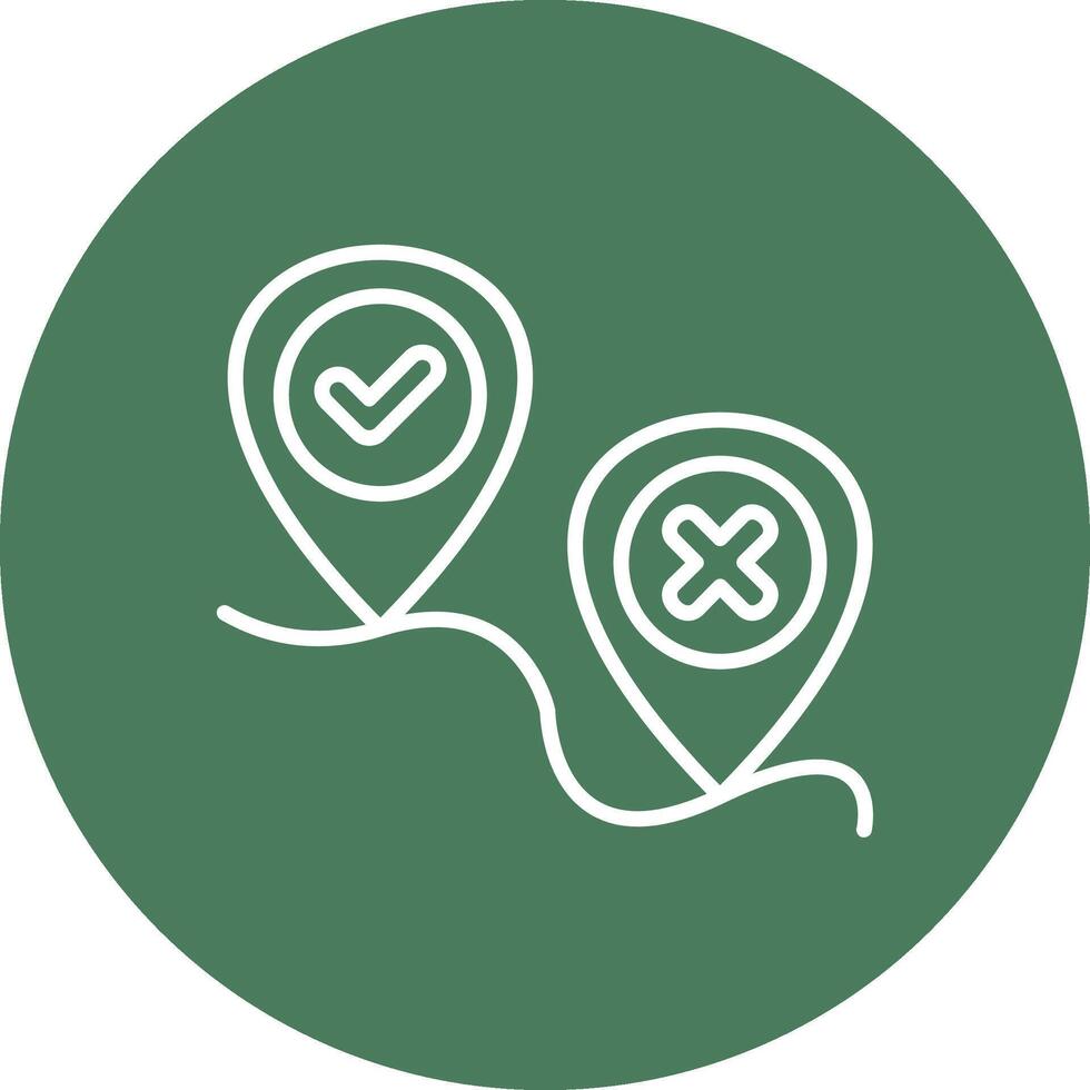 Pin Sleek Graphic Mark vector