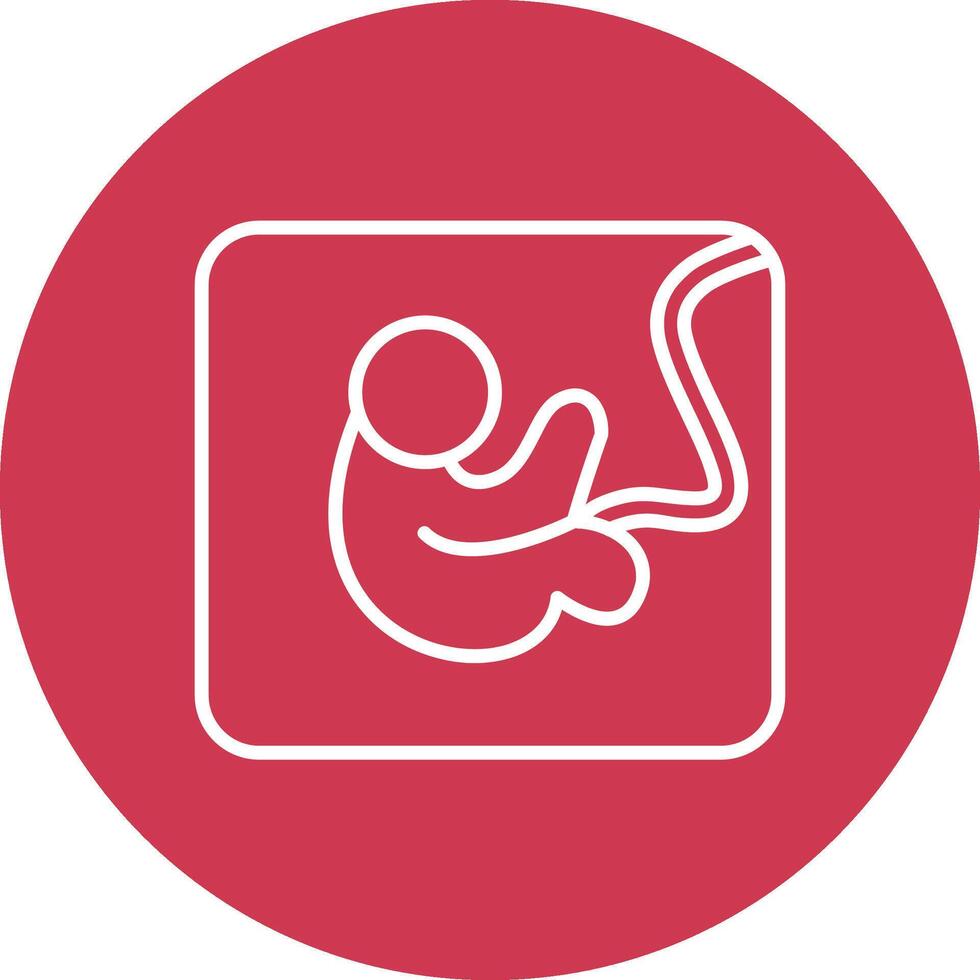 Fetus 3D Styled Symbol vector