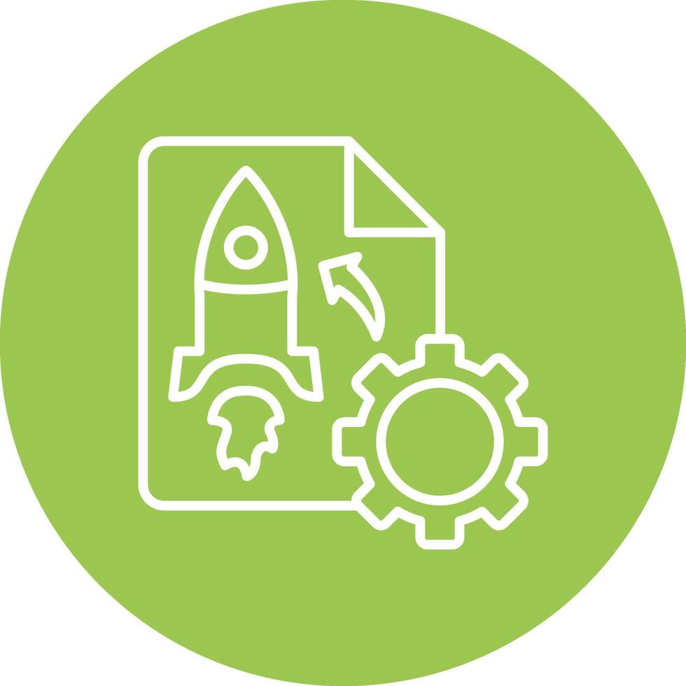 Project Launch Functional Icon Art vector