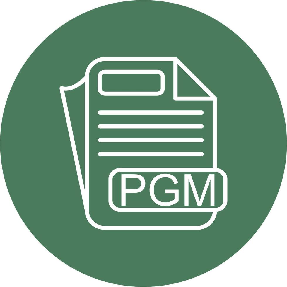 PGM File Format Flat Line Drawing vector