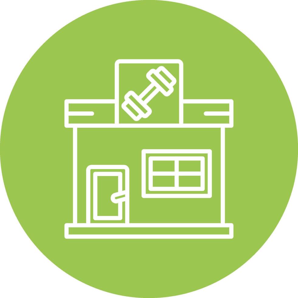 Gym Handcrafted Digital Icon vector