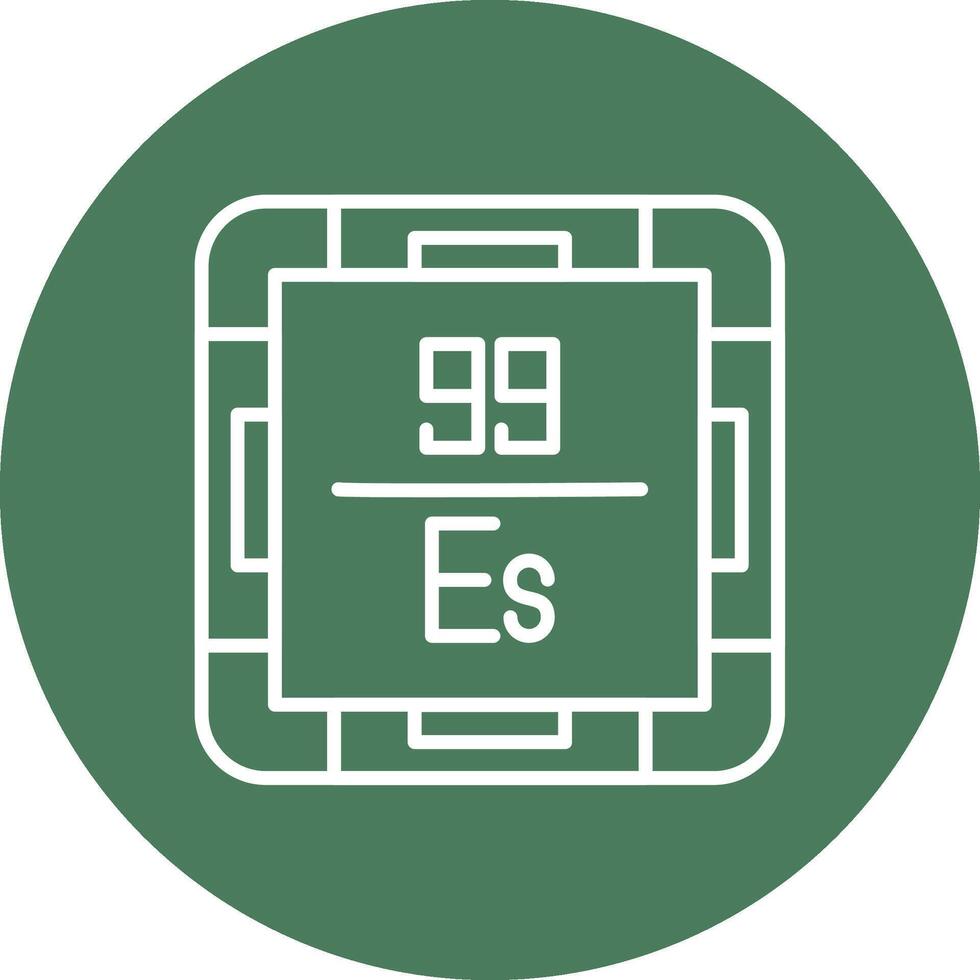 Einsteinium Line Style Symbol vector
