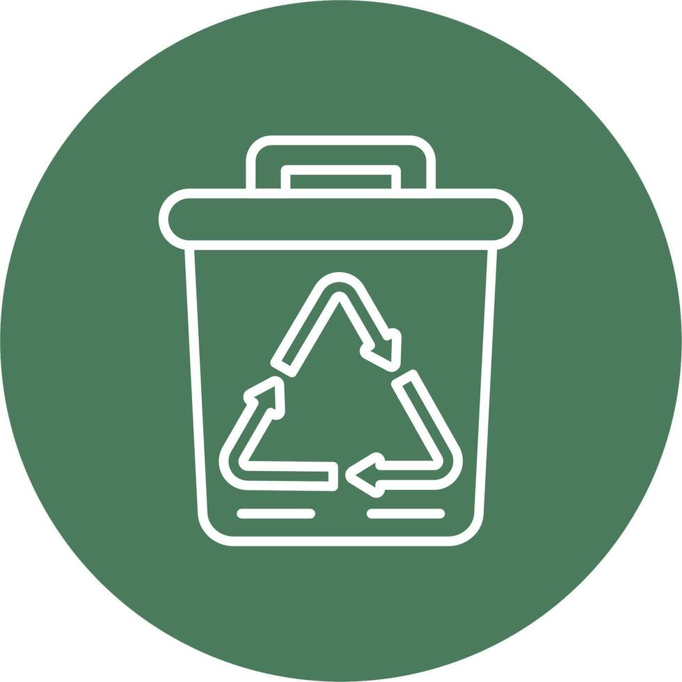Trash Bin Abstract Web Element vector