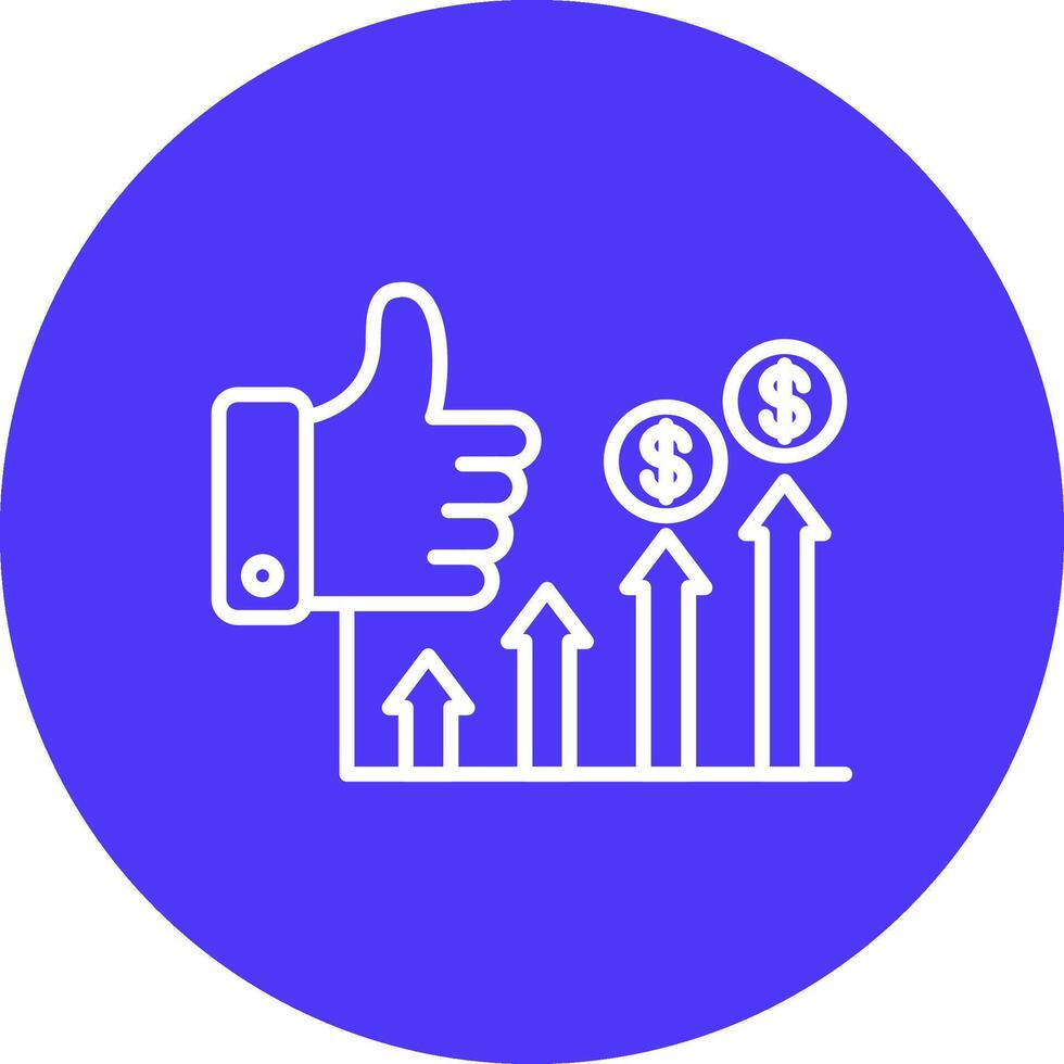 Thumb Up Mobile Ready Icon vector
