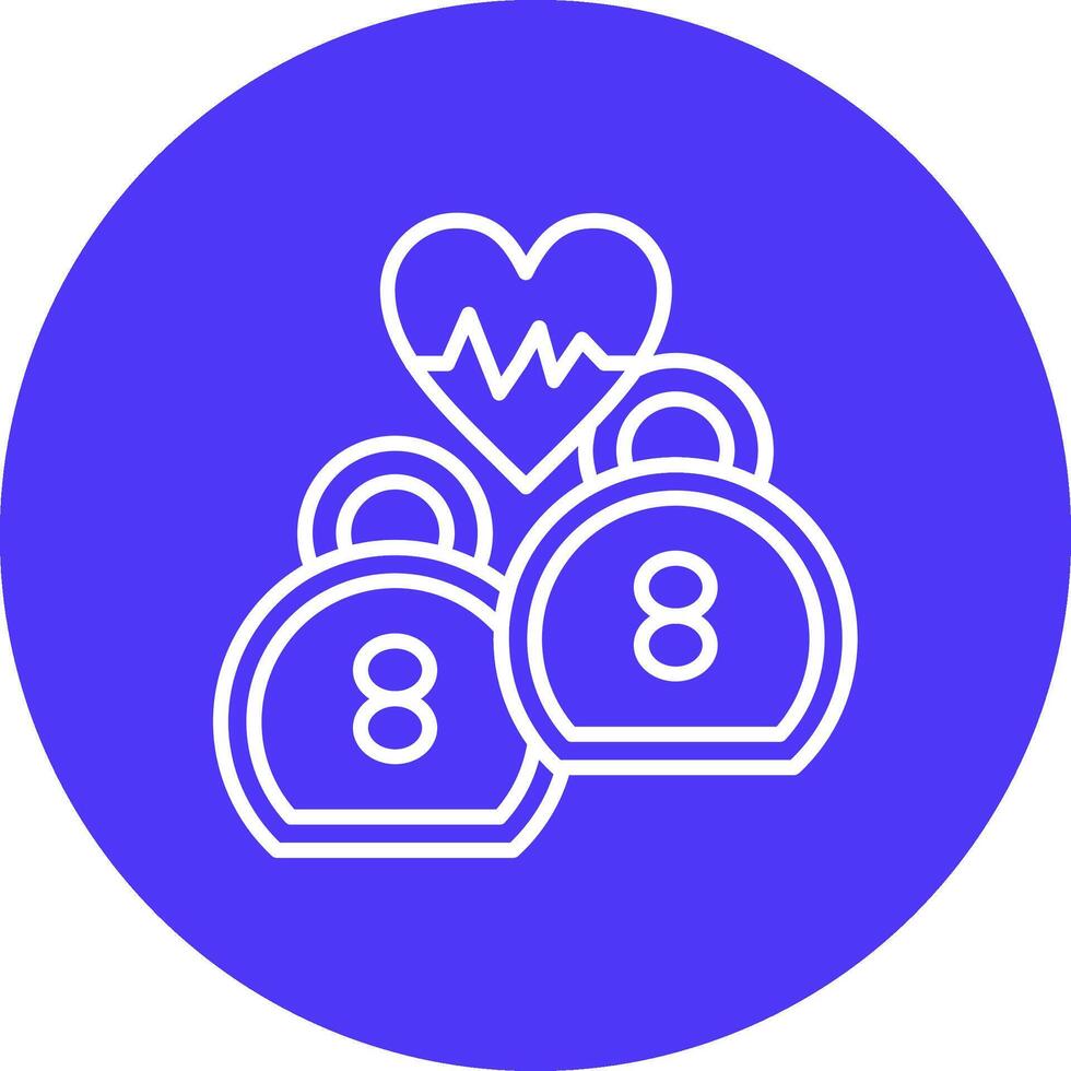 Kettlebell Interactive Icon Badge vector
