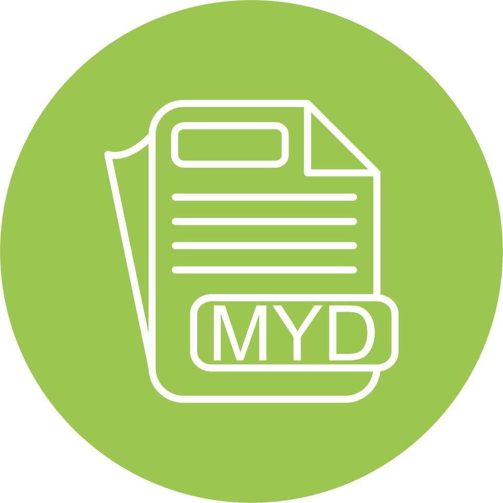 MYD File Format 3D Styled Symbol vector
