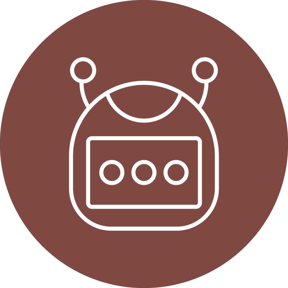 Bot Shadowed Icon Style vector