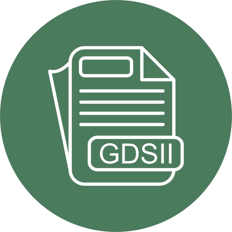 GDSII File Format Pastel Theme Icon vector