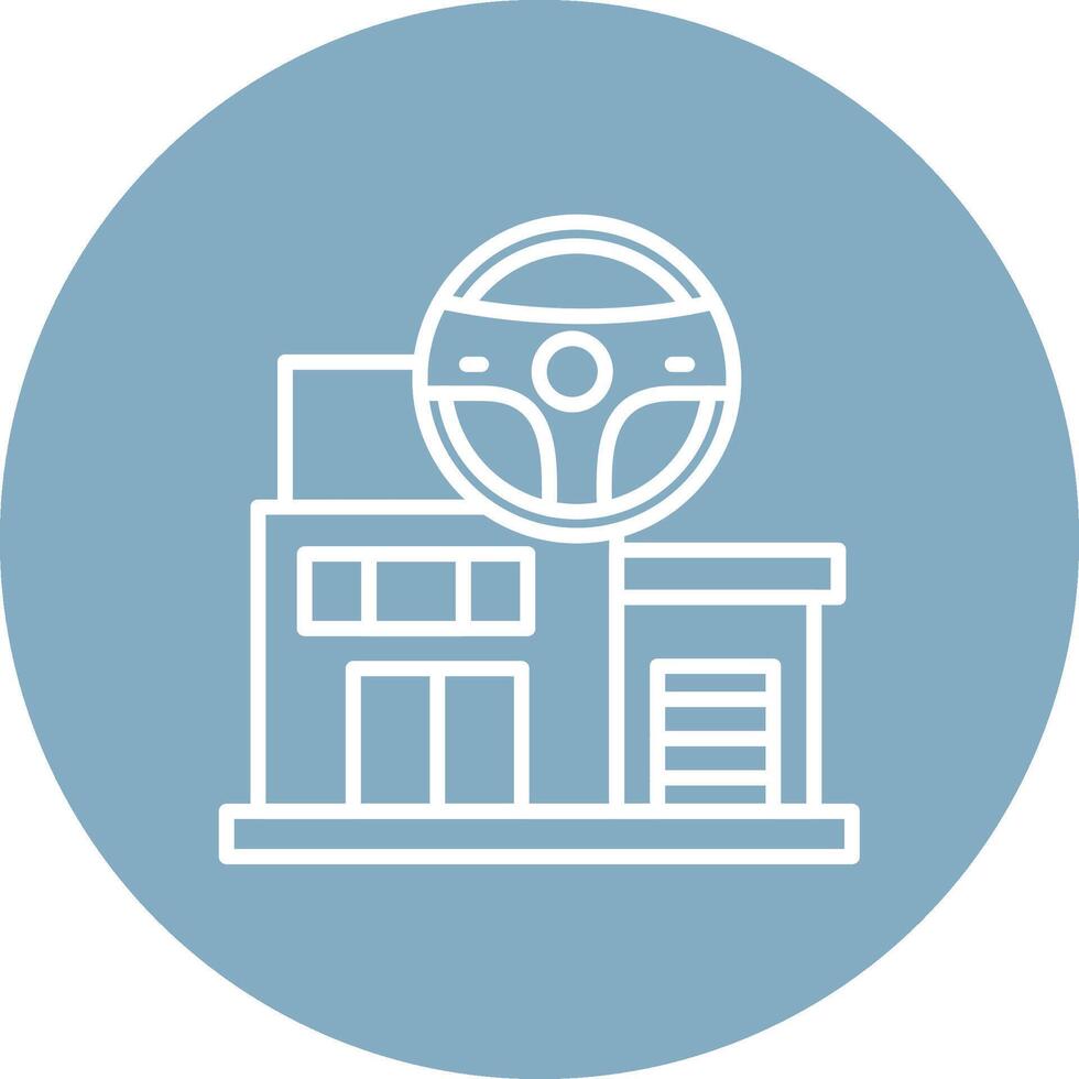 Driving School Functional Icon Art vector