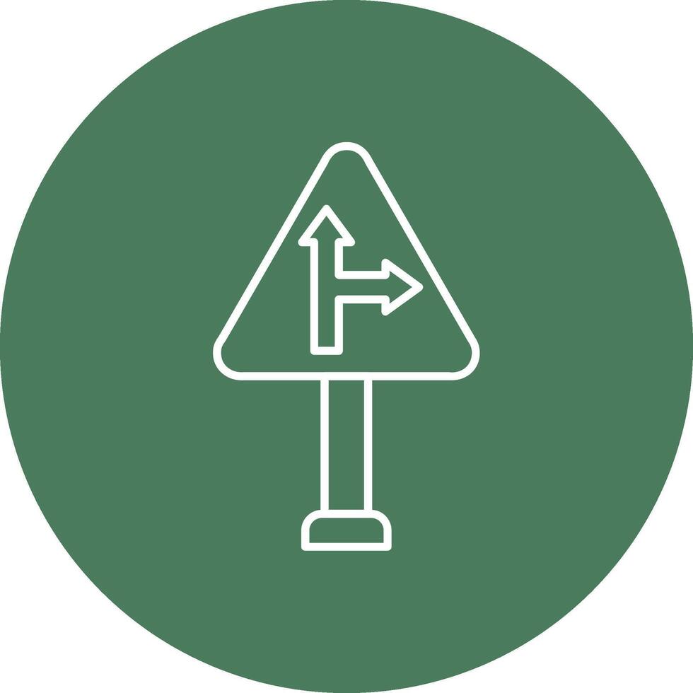 Right Turn Pastel Theme Icon vector