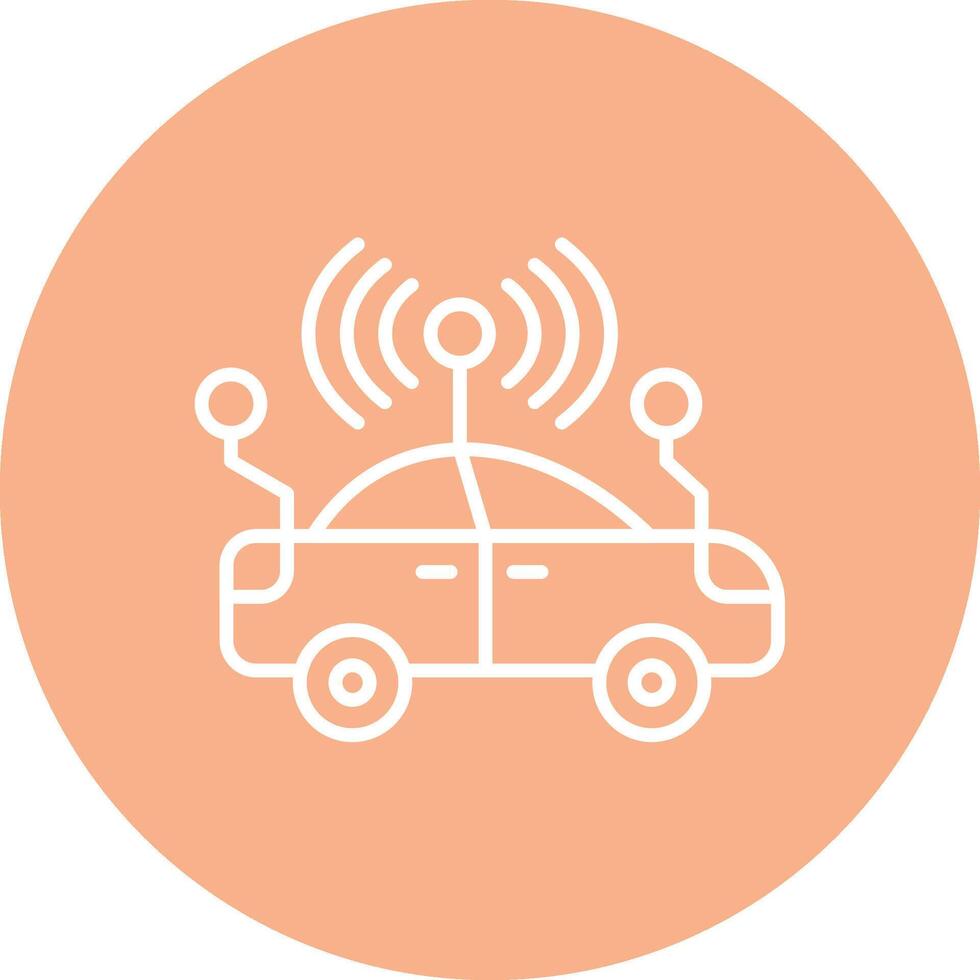 Smart Car Frame Icon vector