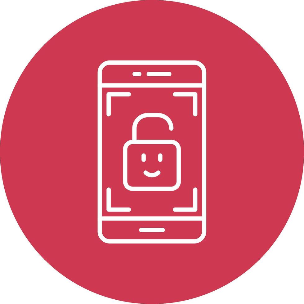 Face Id Vibrant UI Element vector