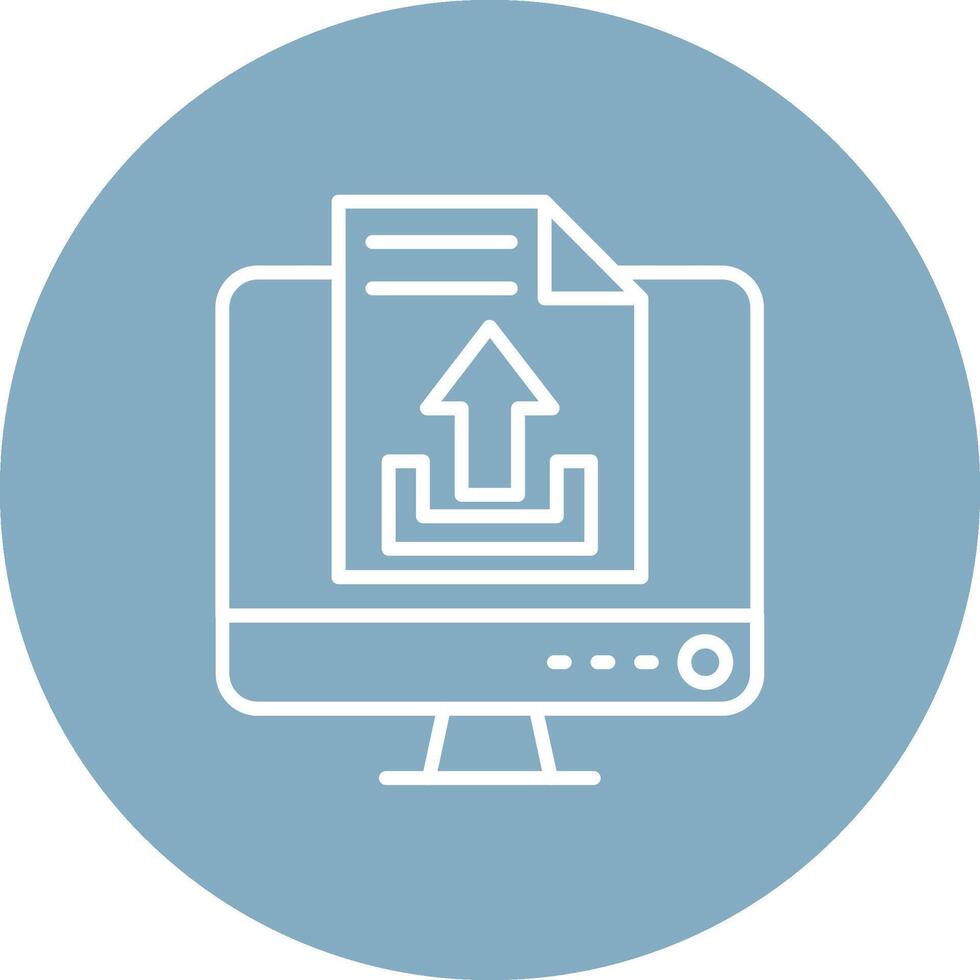 Upload Playful Line Icon vector