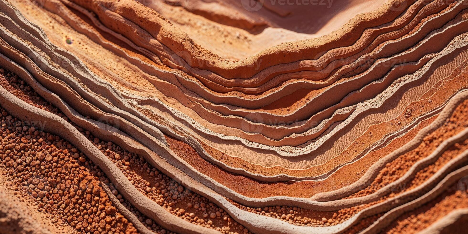 A close up of a rock formation with different colors photo