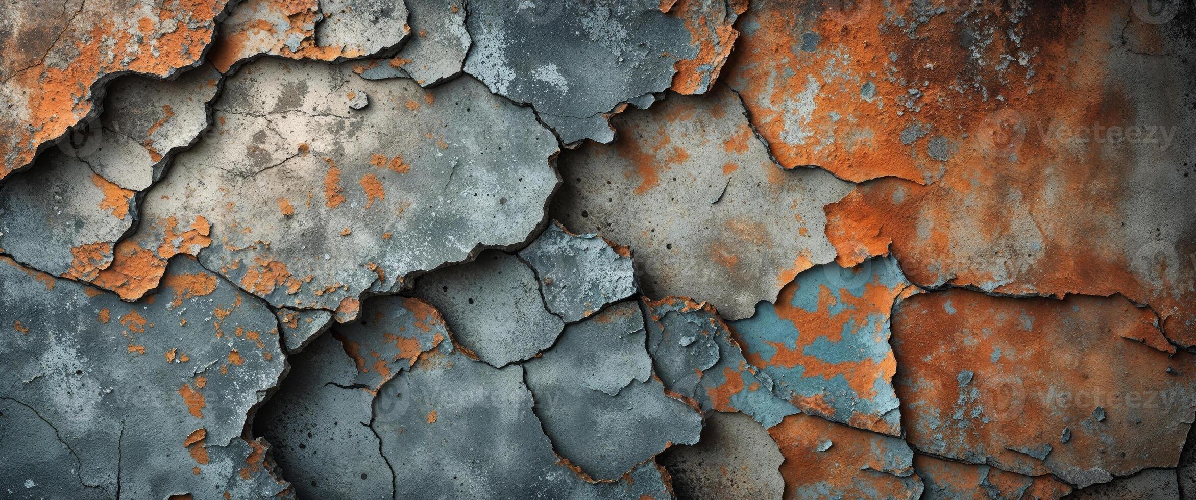 A close up of a rusty, peeling paint wall photo