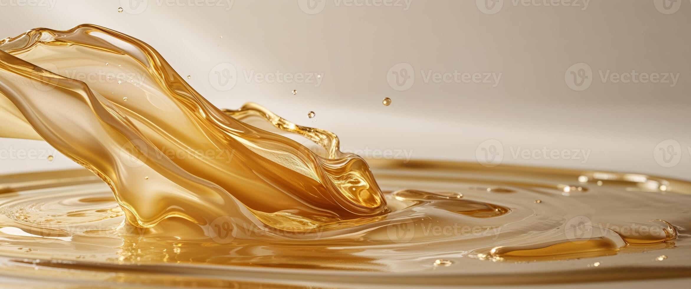 Golden liquid cascading - the essence of sweetness - perfect for dessert recipes photo