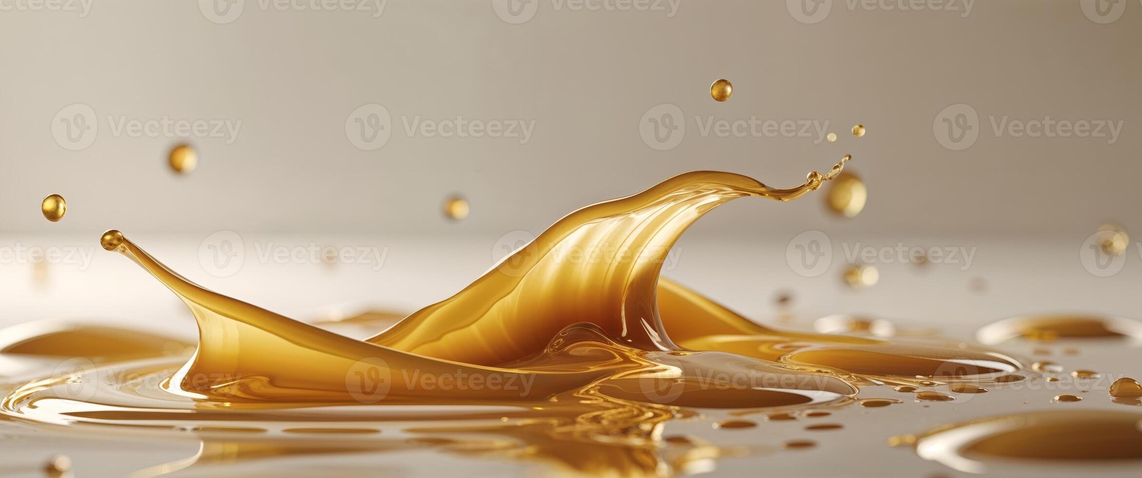 Golden liquid cascading - the essence of sweetness - perfect for dessert recipes. photo